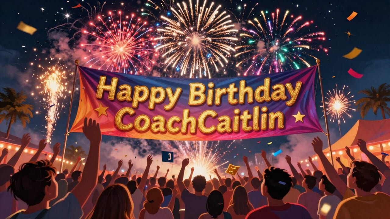 Hyper-Realistic Birthday Celebration with Fireworks