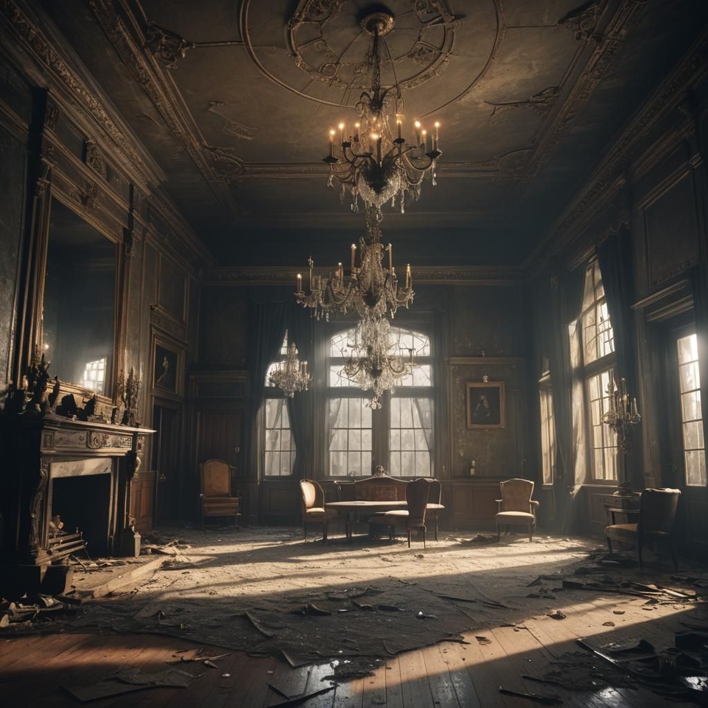 Eerie Abandoned Mansion Crime Scene in Unreal Engine