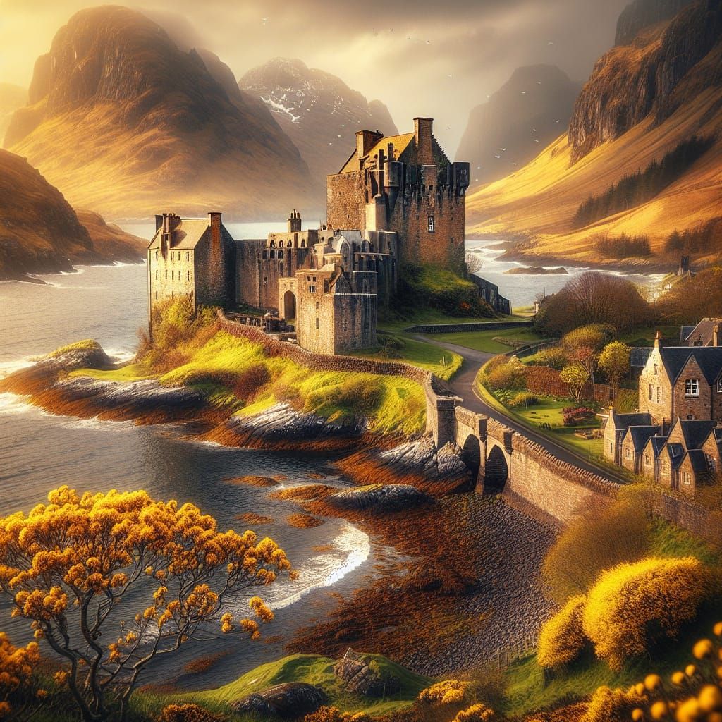Medieval Scottish Castle in Springtime: Professional Photogr...