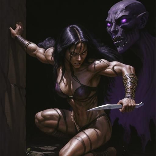 Legendary Rogue Hiding in Shadow as Ancient Painting