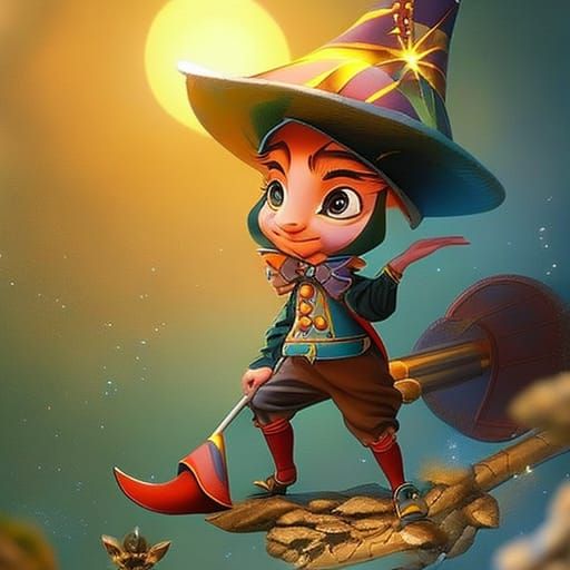Hyperrealistic Pinocchio Concept Art in Colorful Style