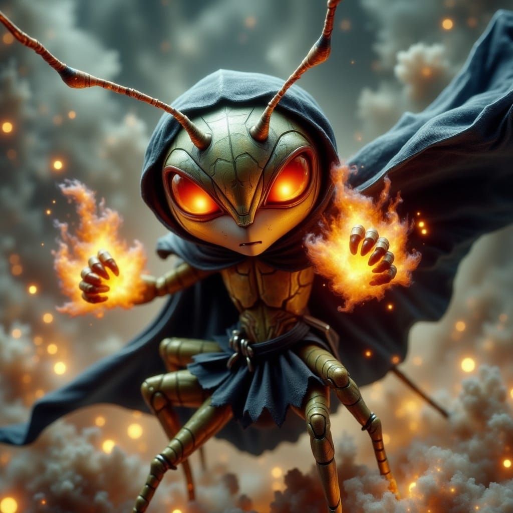 Hyper-Maximalist Dark Fantasy Mantis Concept Art with Insane...