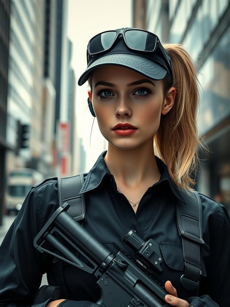 American PMC in Urban Setting, Ultra-Realistic