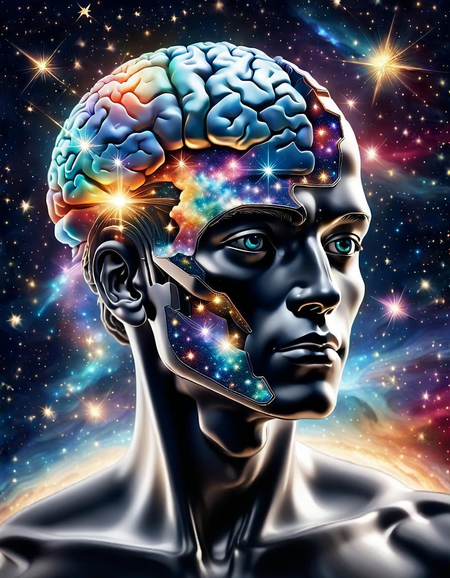 Sparkling Brain in Galaxy of Stars