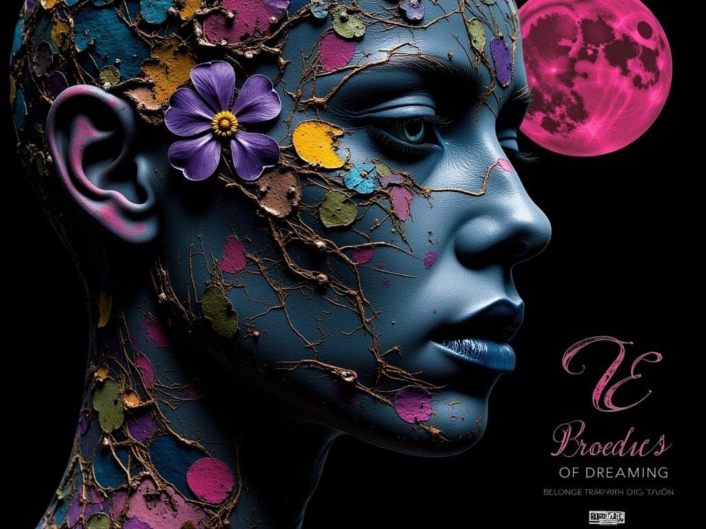 Vivid Dreamscape with Intricate Details and Dramatic Lightin...