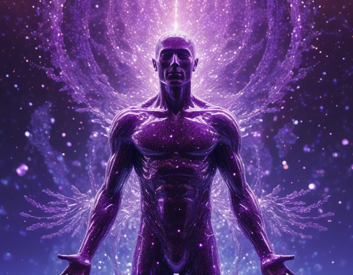 Ethereal Earth Man: Abstract Luminous Art