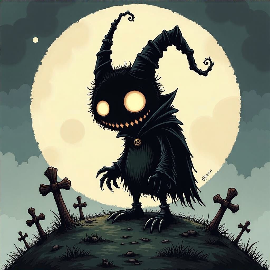 A Grimdark Character in the Style of Gris Grimly