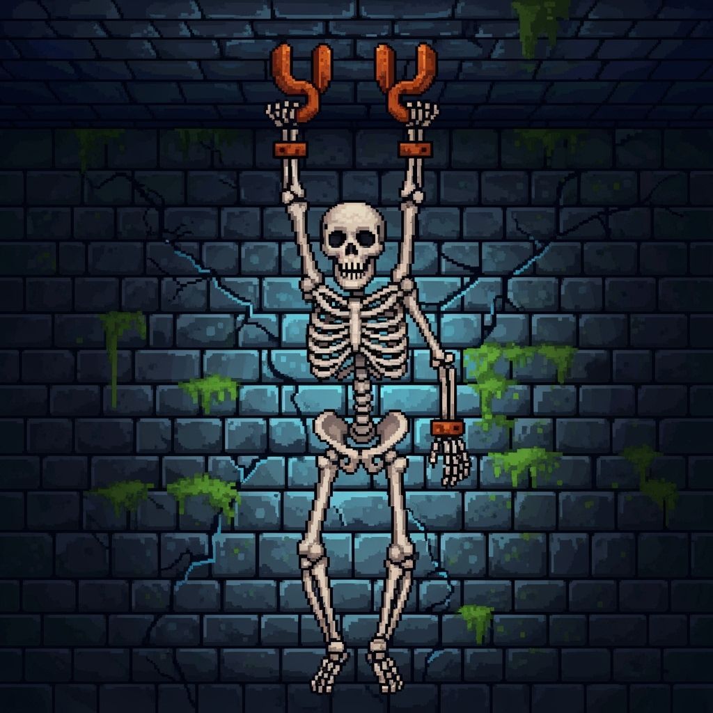 Skeleton in Dark Fantasy 8-Bit Dungeon