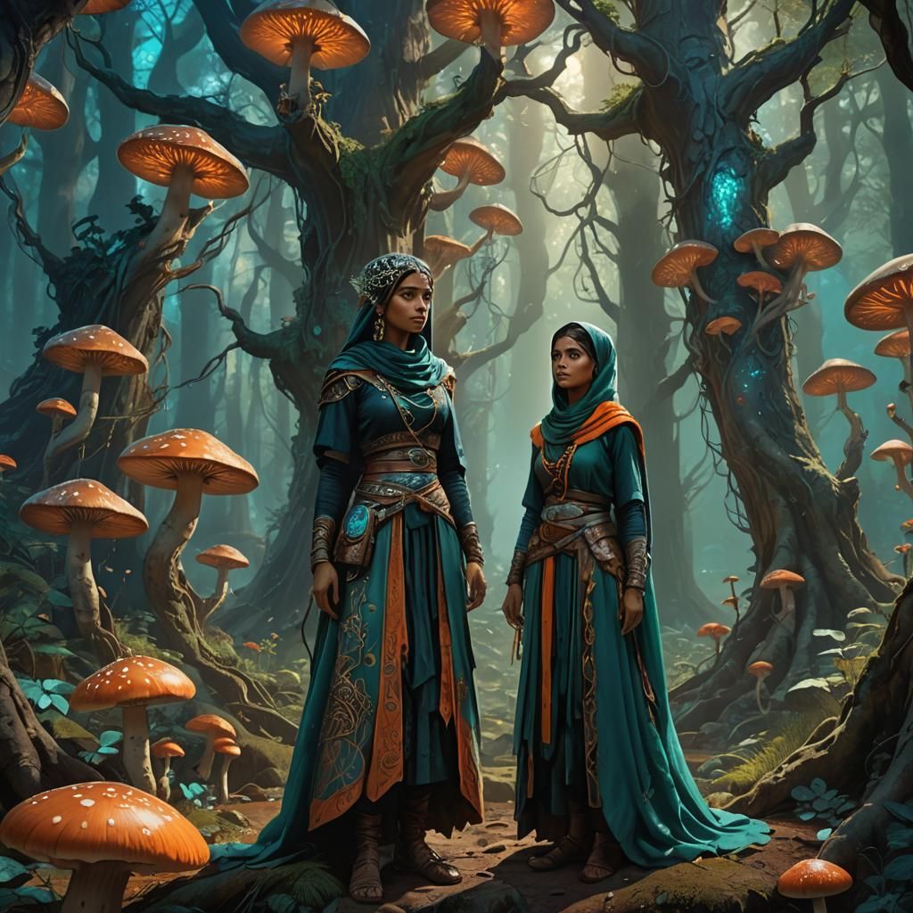 Rameen Fatima: Heroic Fantasy Art in Mystical Forest
