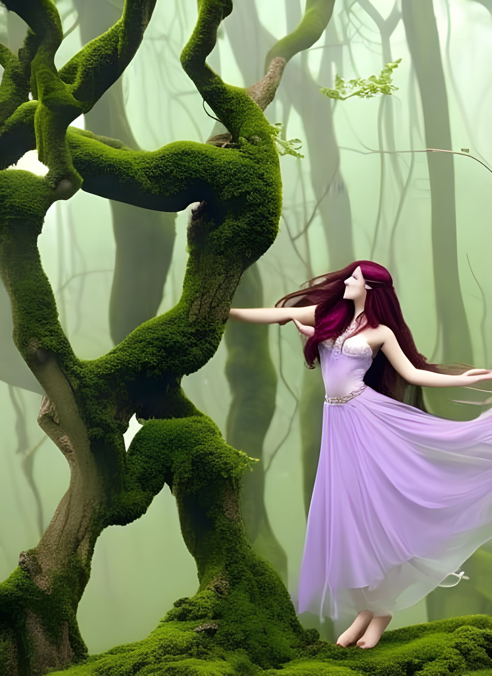 Fairies Dancing in a Magical Forest