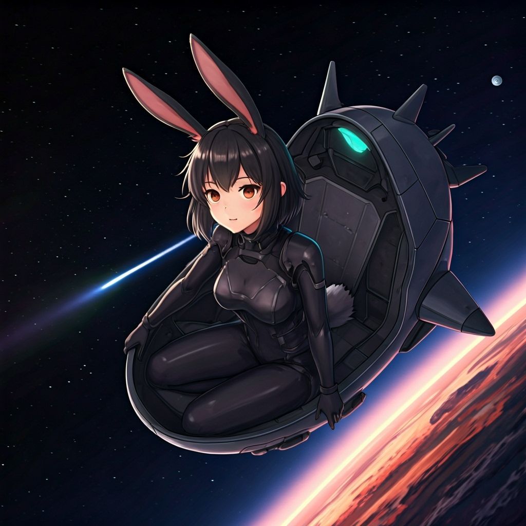 Anime Pilot Descends to Gas Planet in Spaceship
