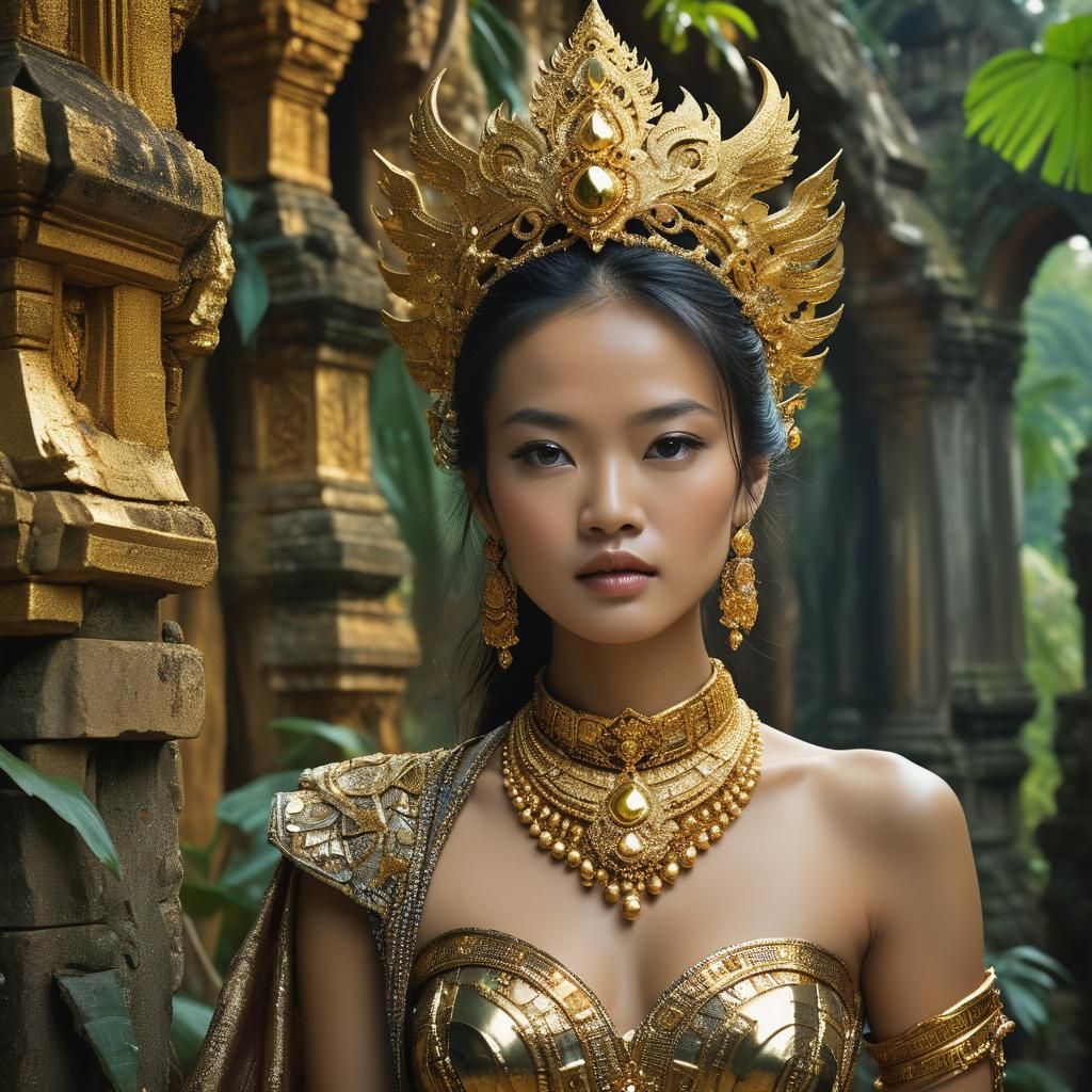 Shu Qi as Shakti in Temple Ruins Portrait