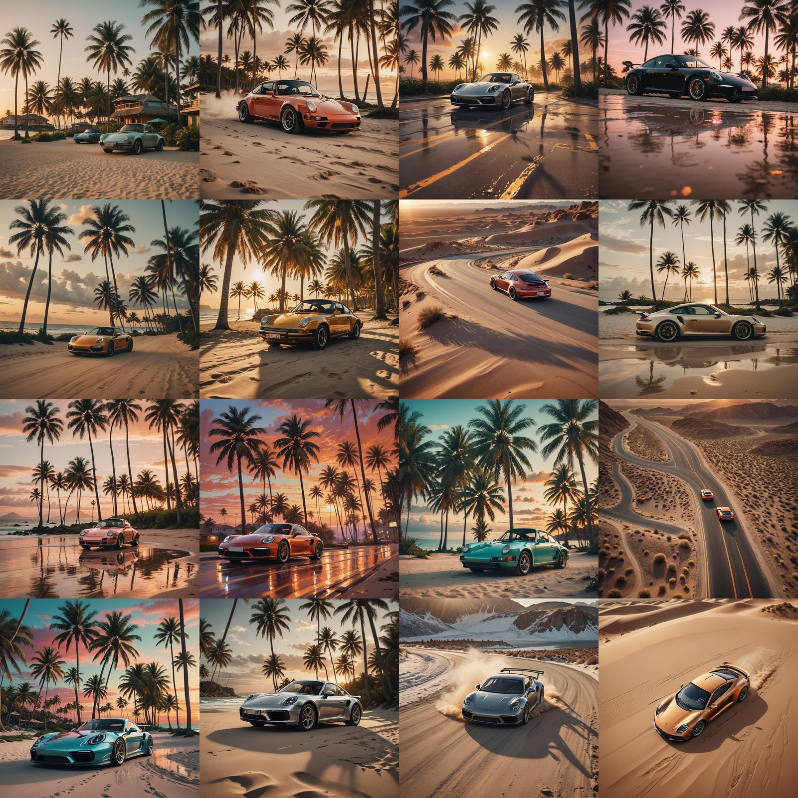 Porsche in Hyper-Realistic Cinematic Landscapes