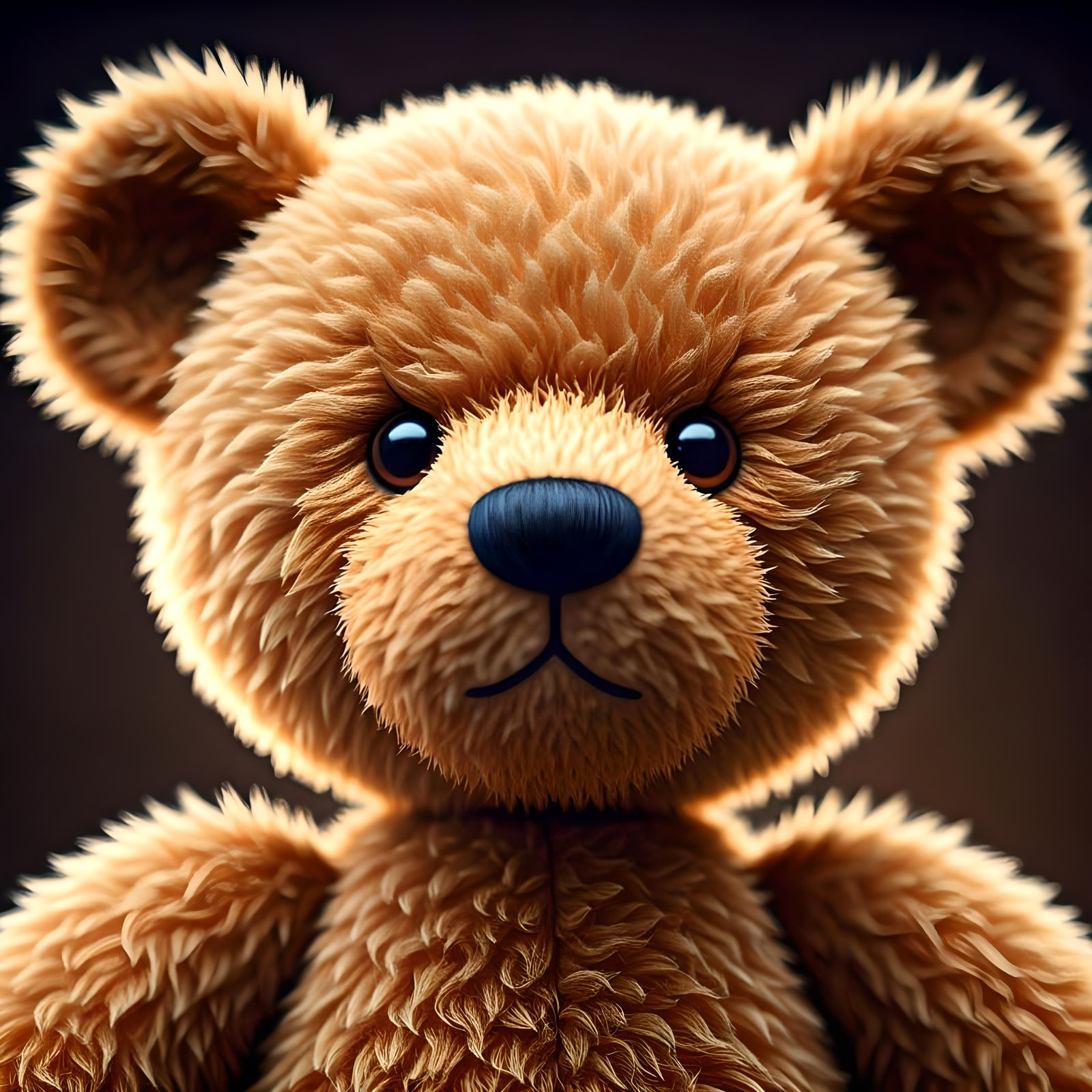 Macro Shot of a Cute Teddy Bear