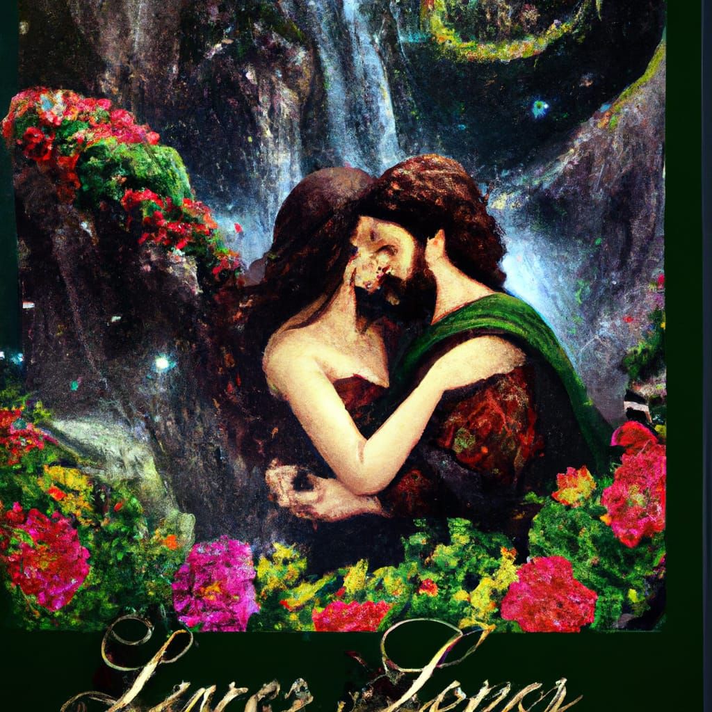 Lovers Card: Romantic Union in Watercolor Style