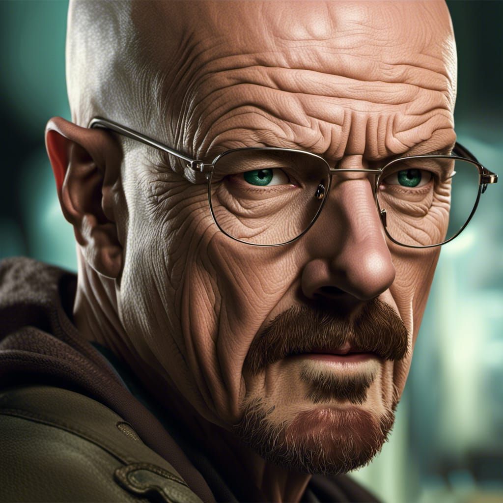 Hyperrealistic Portrait of Walter White in Vivid Detail