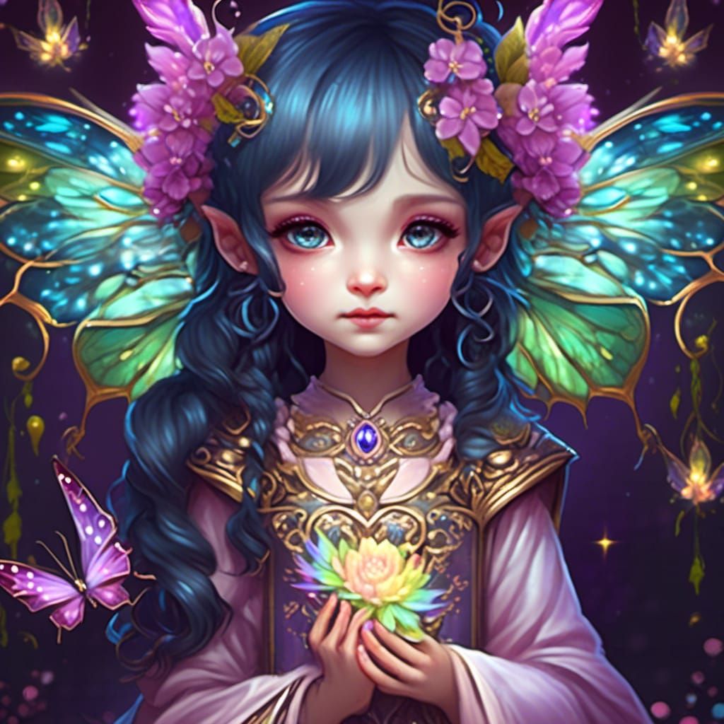 Adorable Chibi Baby Portrait in Fantasy Art Style