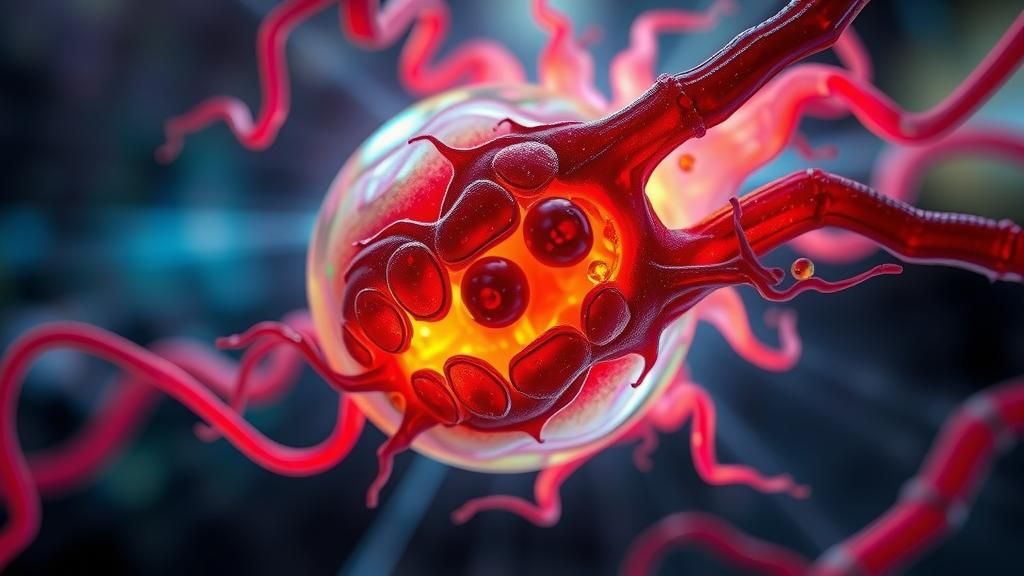 Pulsating Alien Embryo in Cosmic Horror Style