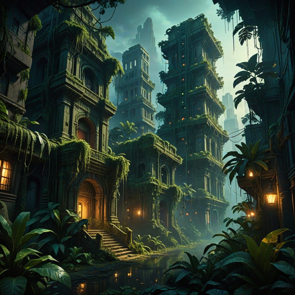 Jungle City Glows with Ancient Light