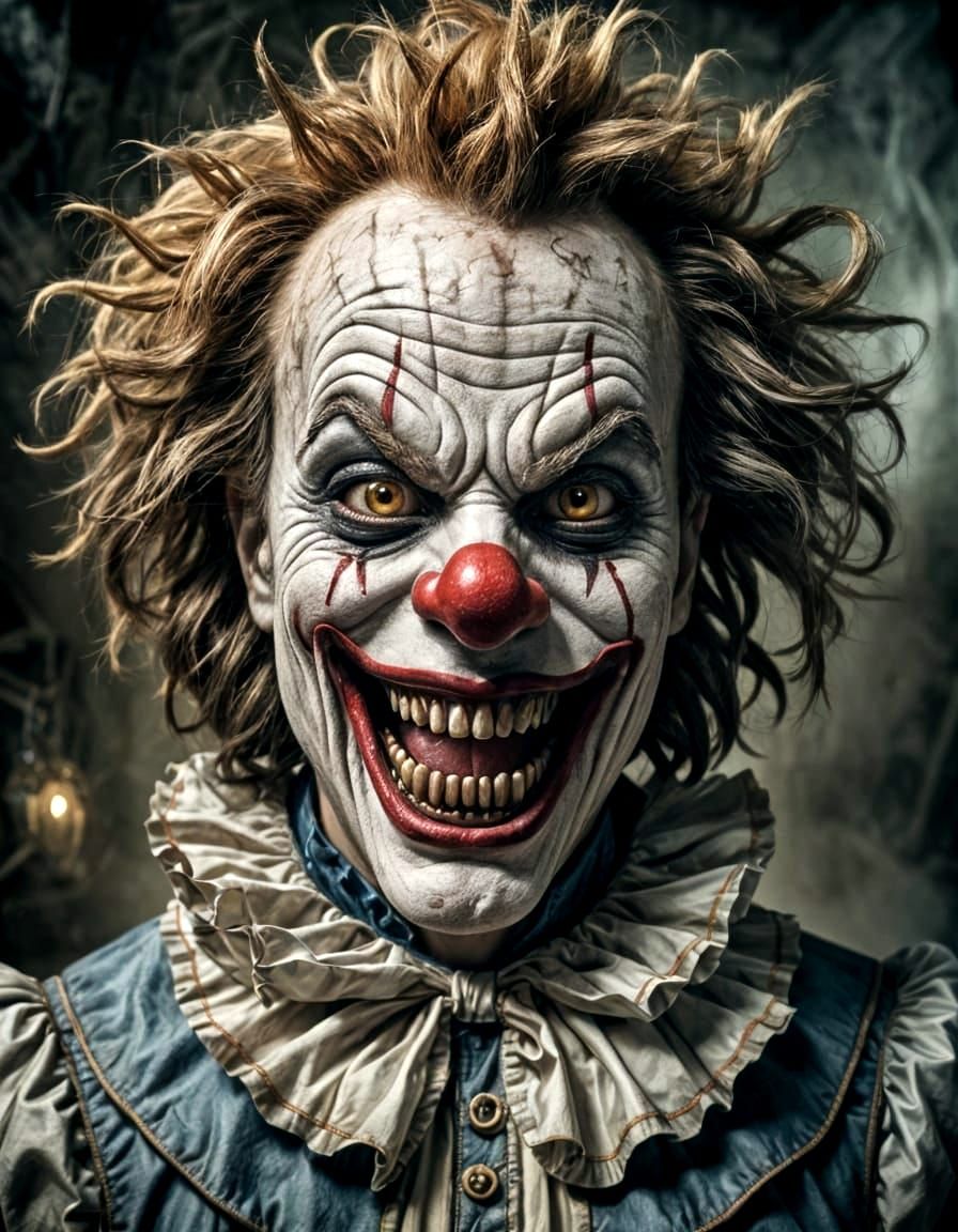 Sinister Alice in Wonderland Clown Portrait