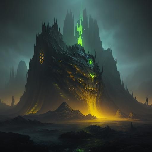 Sludge Brute: Bioluminescent Rot in Dark Fantasy Style