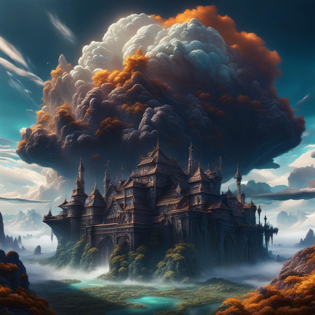 Fantastical Living Cloud in Detailed Matte Painting