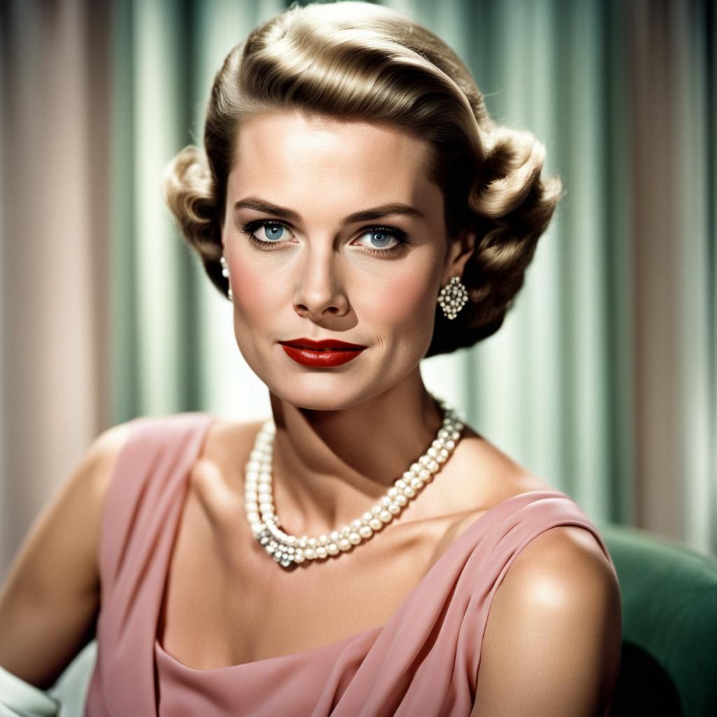 Elegant Portrait of Grace Kelly of Monaco