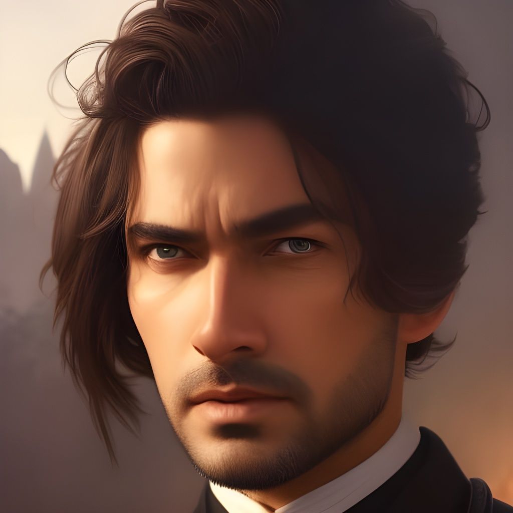 Handsome Man Portrait in Hyperdetailed Professional Photogra...