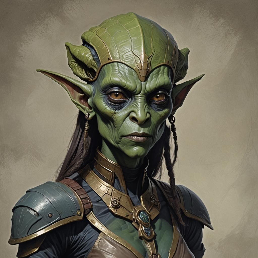 Androgynous Alien Hybrid in Horror Style