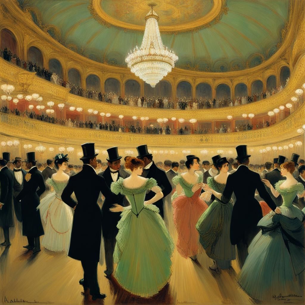 Art by Abdur-Rahman Chughtai, Toulouse-Lautrec, vibrant scen...