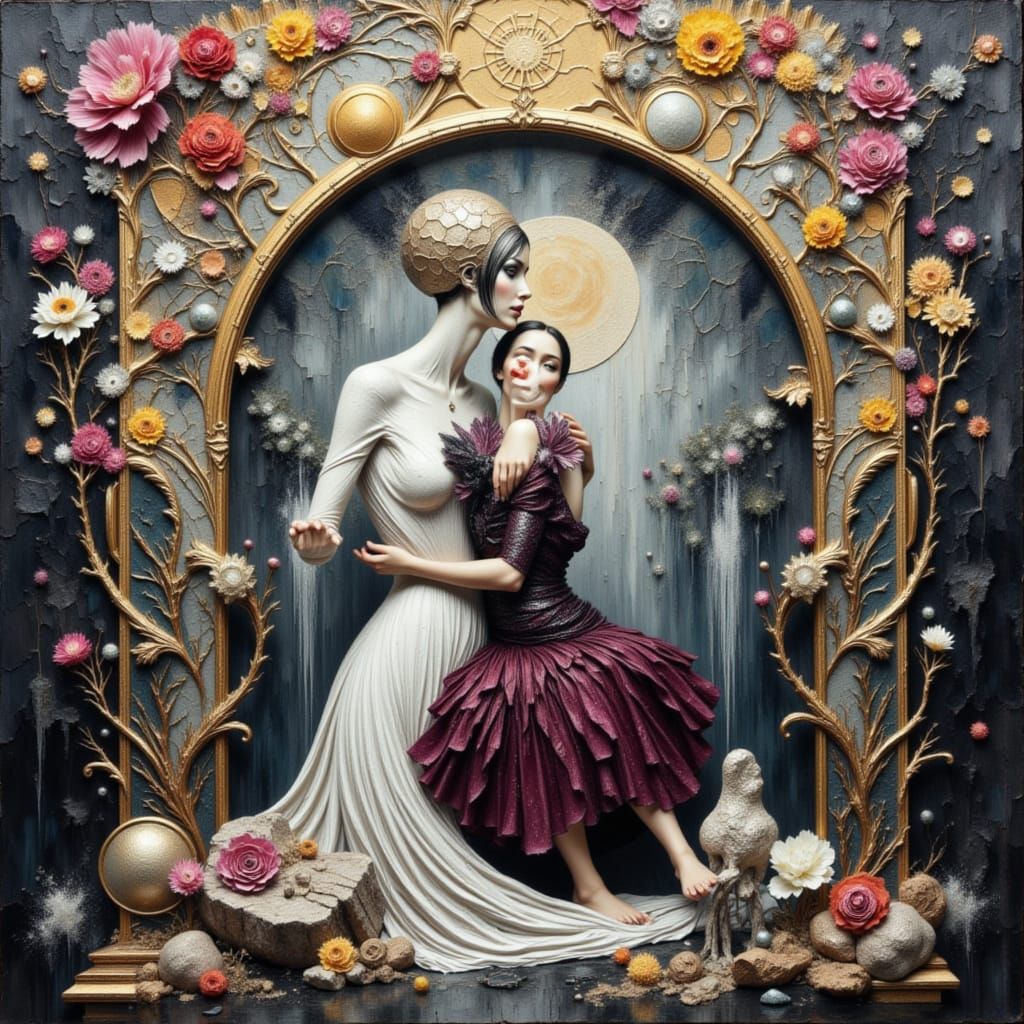 Abstract Goddess in Gothic Couture and Urban Style