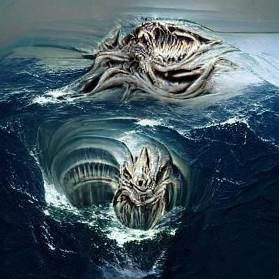 Alien Charybdis: Cosmic Vortex Illustration