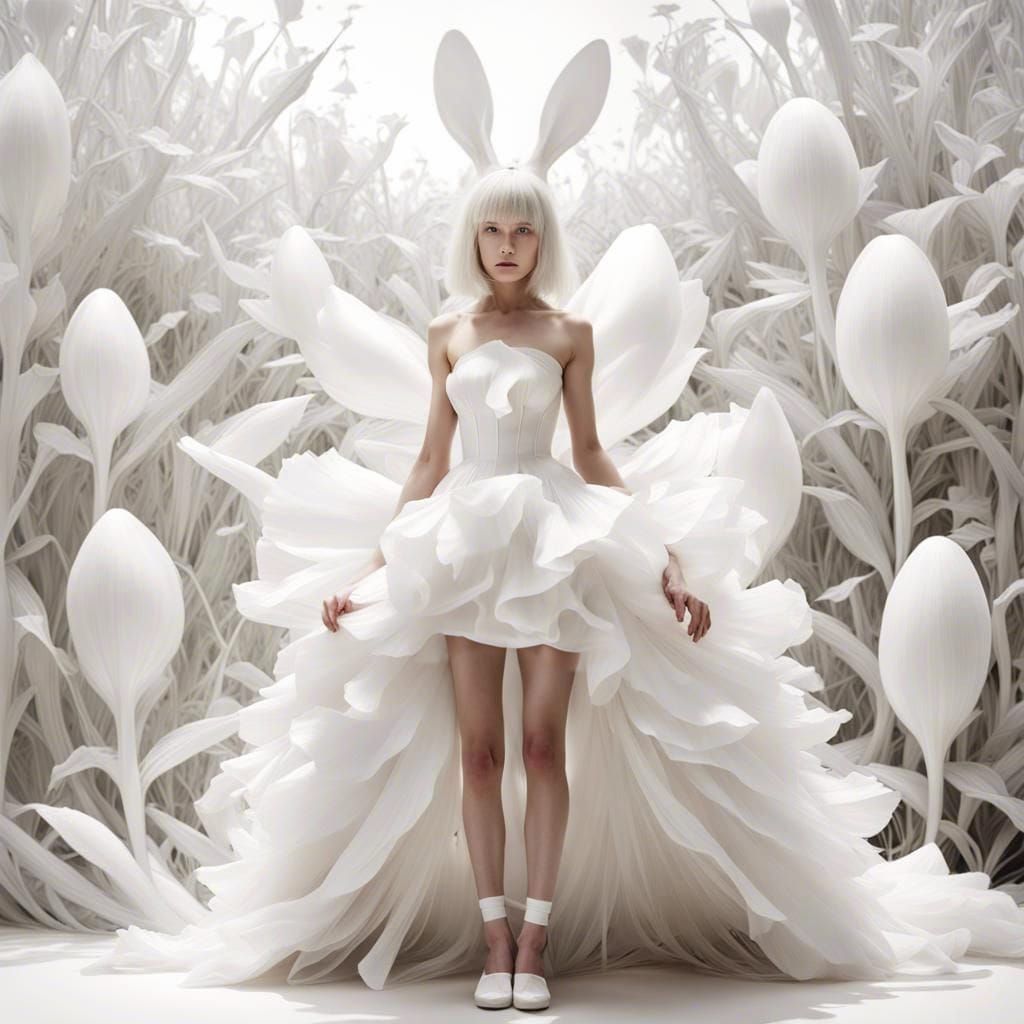 Elegant White Ruffles Fabric Texture