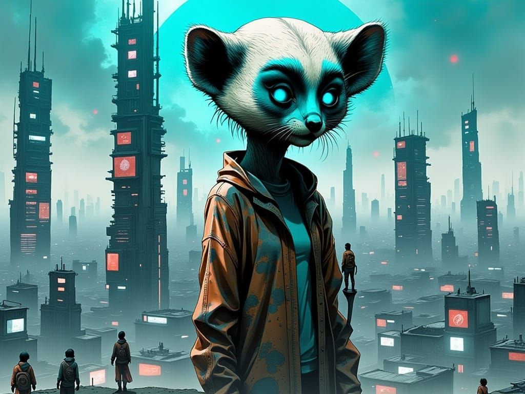 Urban Mirage: Marakesh the Spectral Meerkat Strides Amid Cyb...