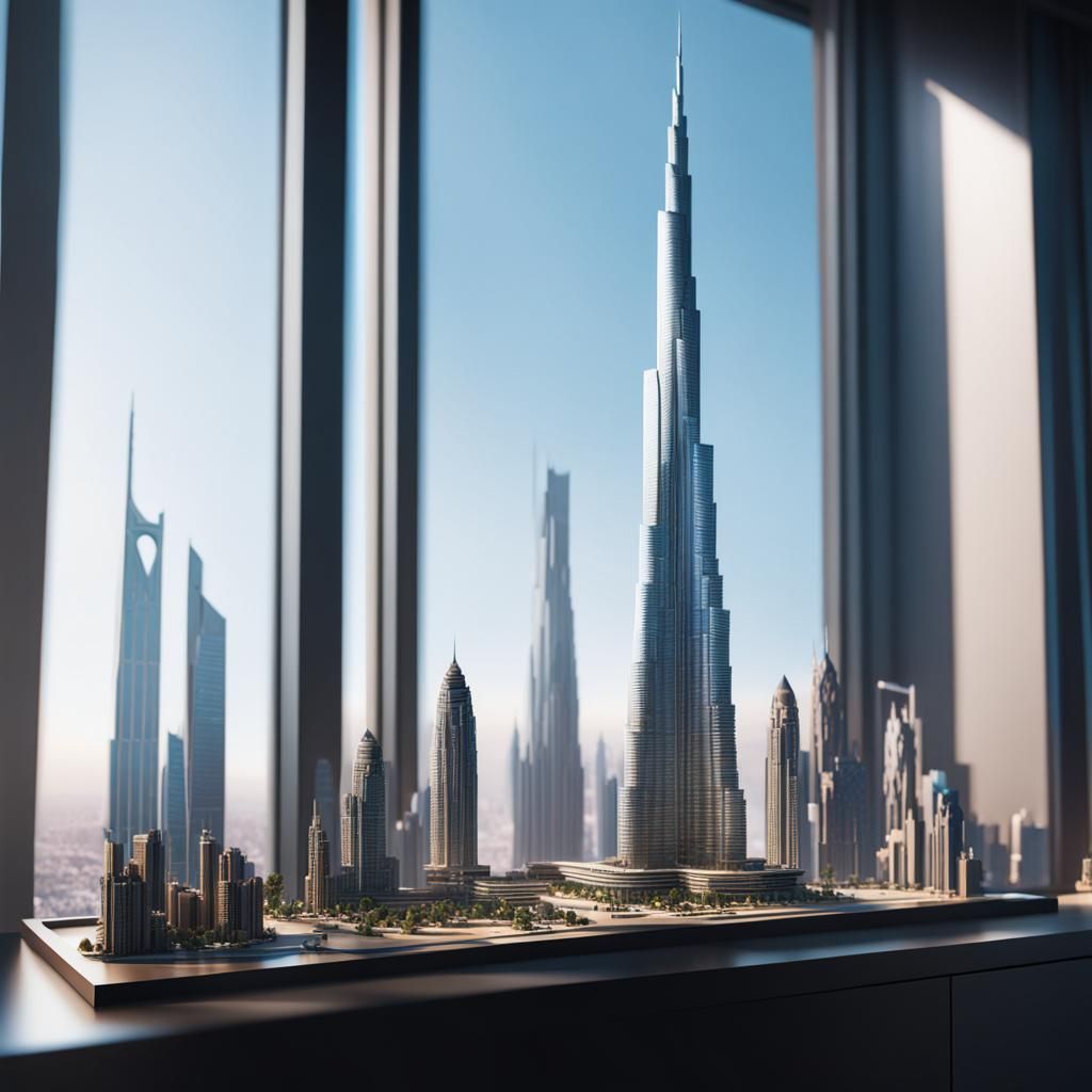 Miniature Burj Khalifa: 3D Game Cinematic Render