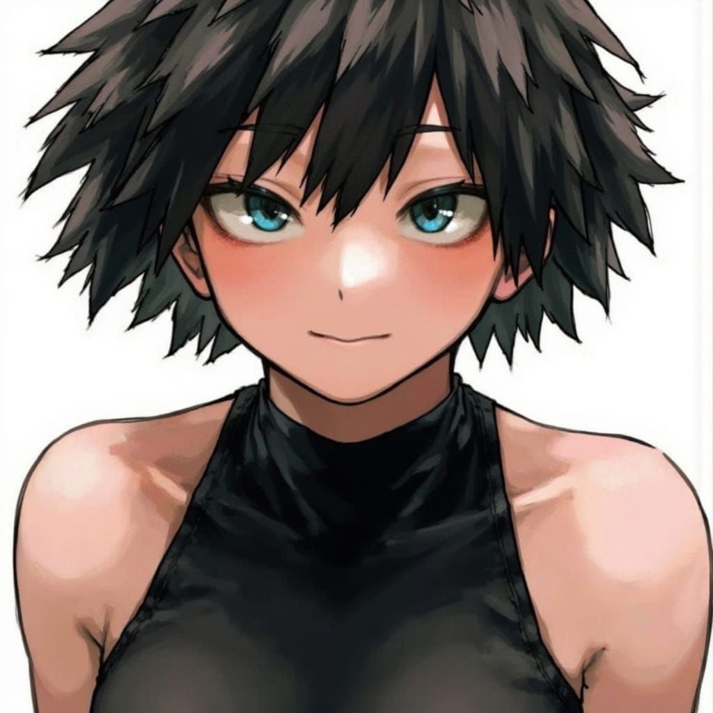 Anime-Inspired Athlete in Bold Lines and Vibrant Colors