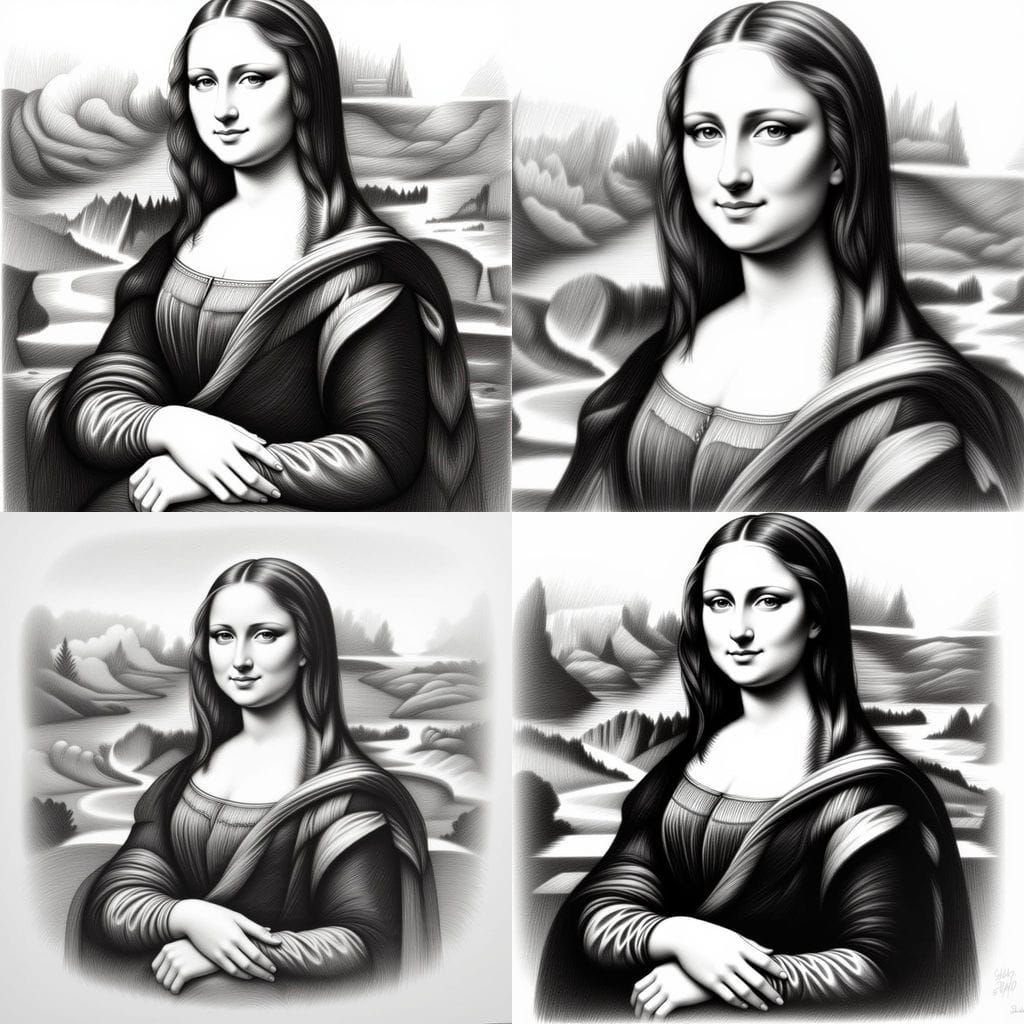 Surreal Pencil Sketch of a Mysterious Woman