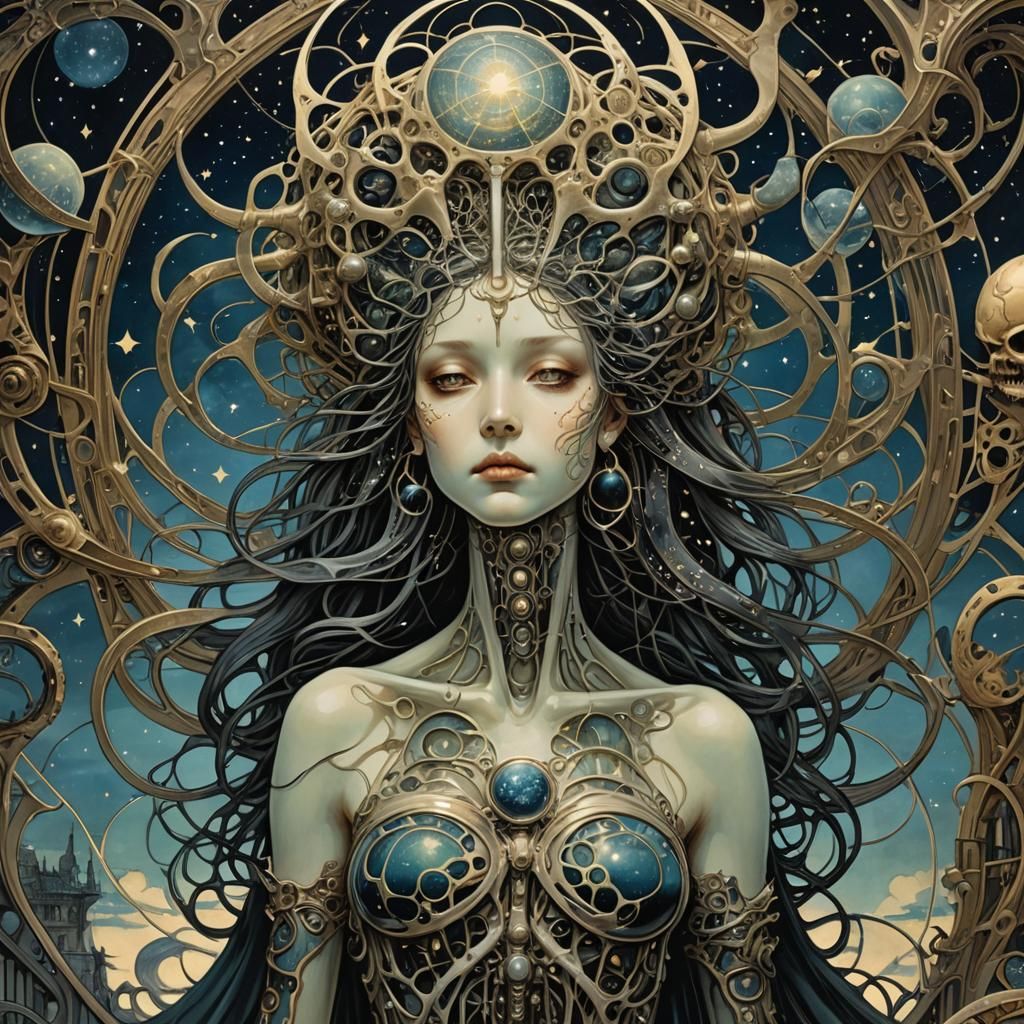 Surreal Dreamscape: Shipwreck Meets Art Nouveau