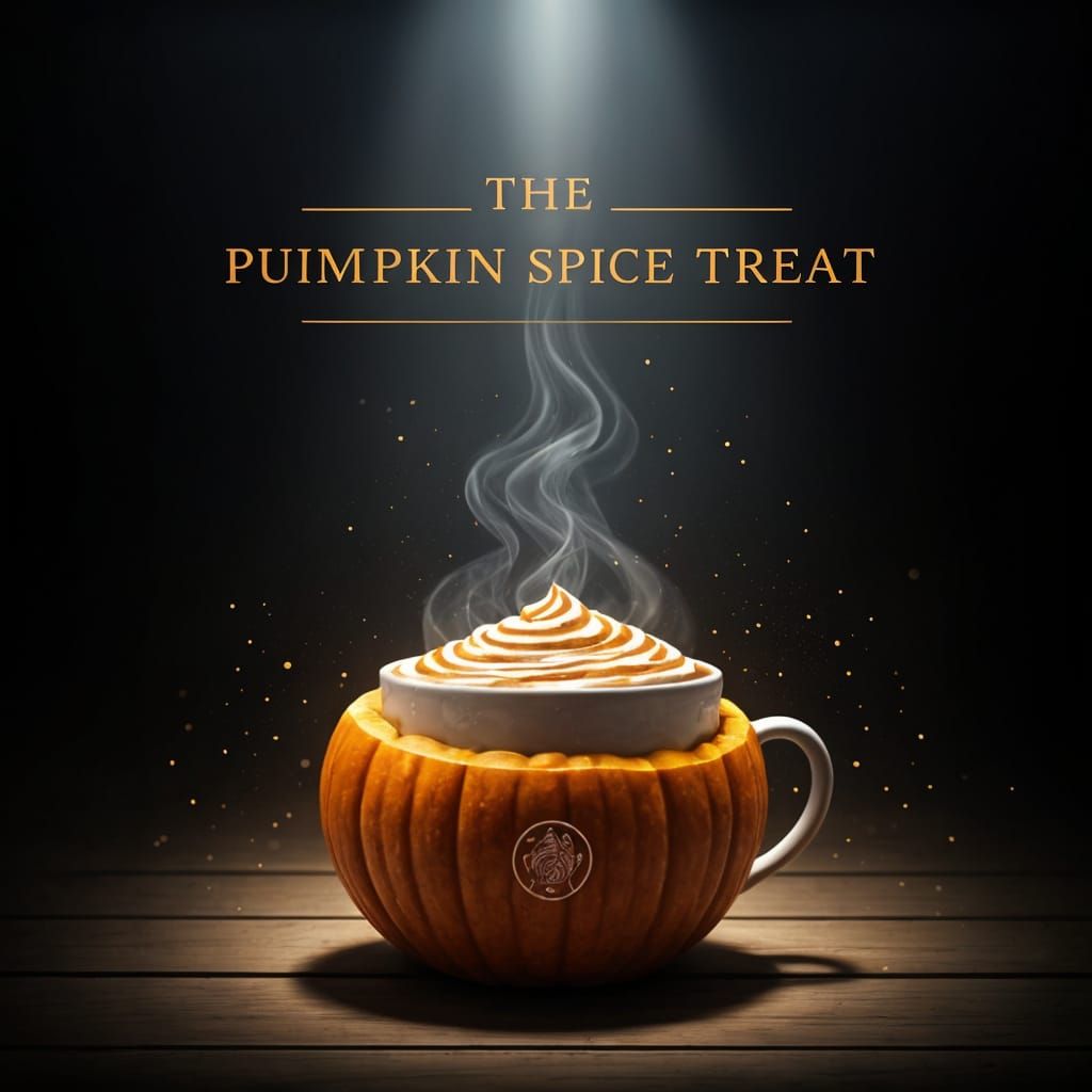 Retro Ad for Pumpkin Spice Latte Coffee
