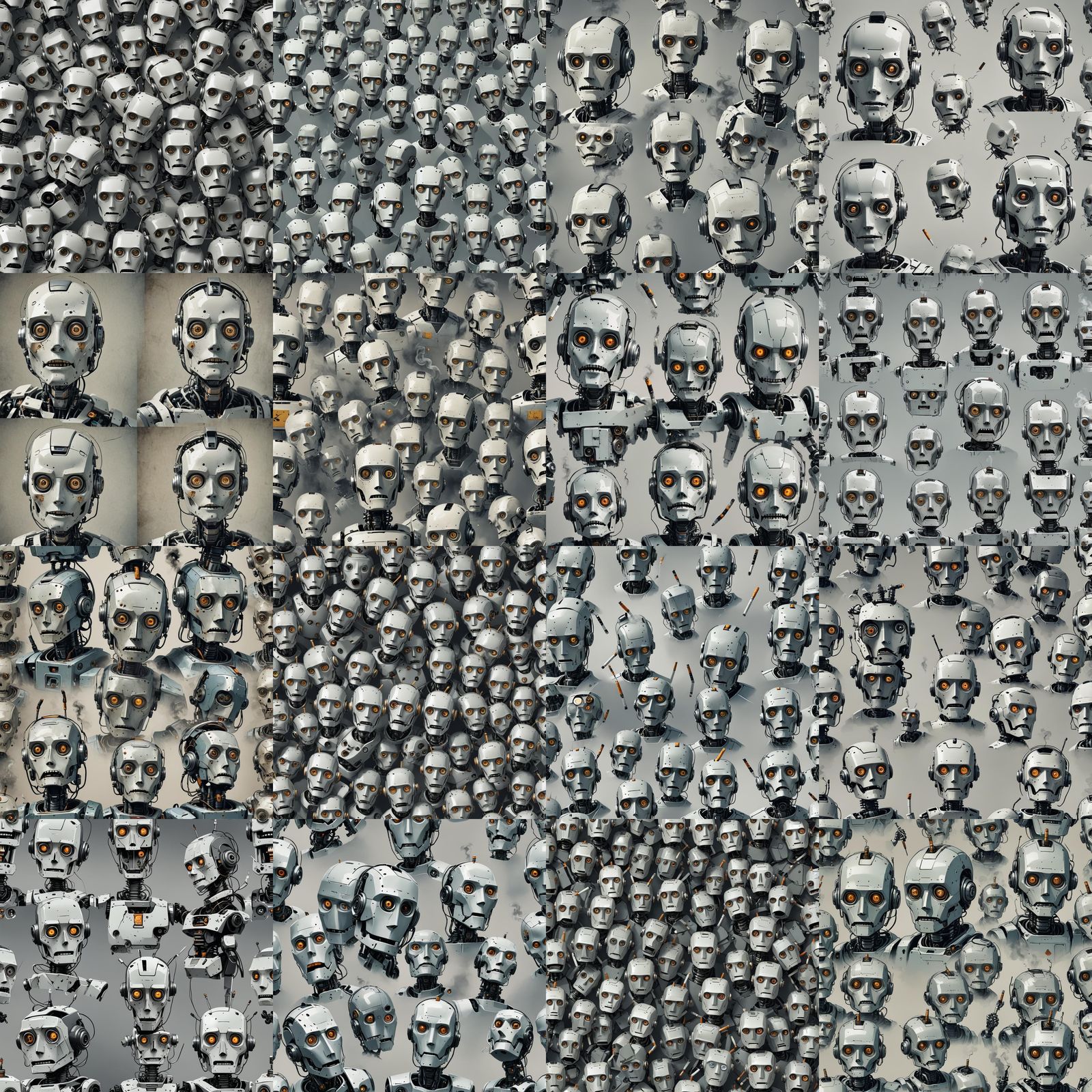 Robot Face Exhibiting Varied Emotional States