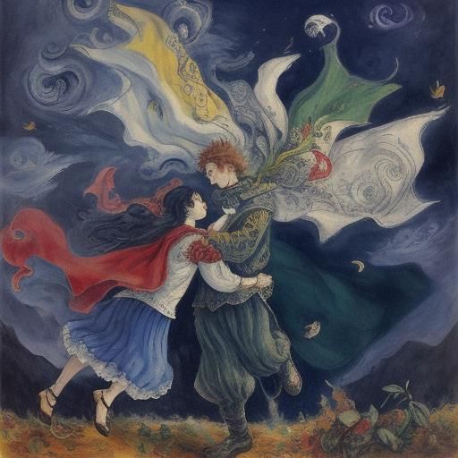 Surreal Strongman in an Expressionist Landscape