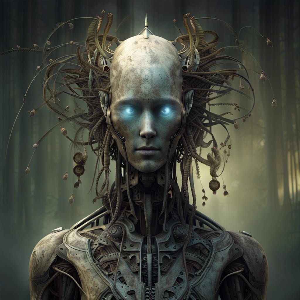 AI Interpretation of a Humanoid Being