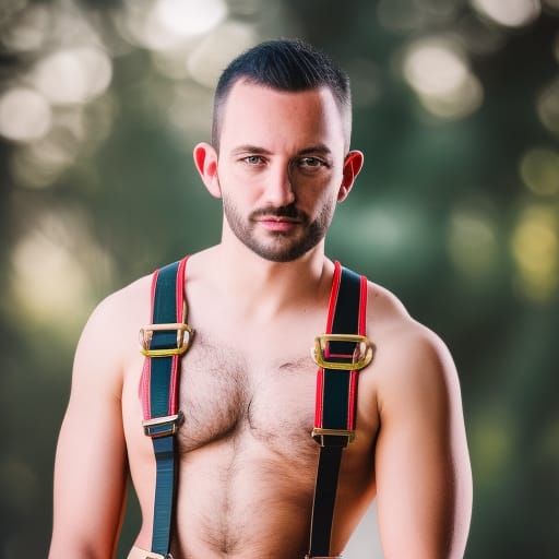 Gay Man in Harness: Professional Portrait