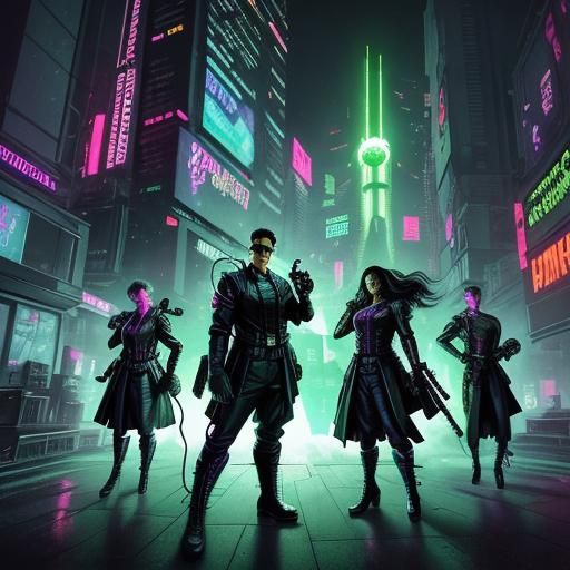 Ghostbusters and Matrix in Cyberpunk Battle