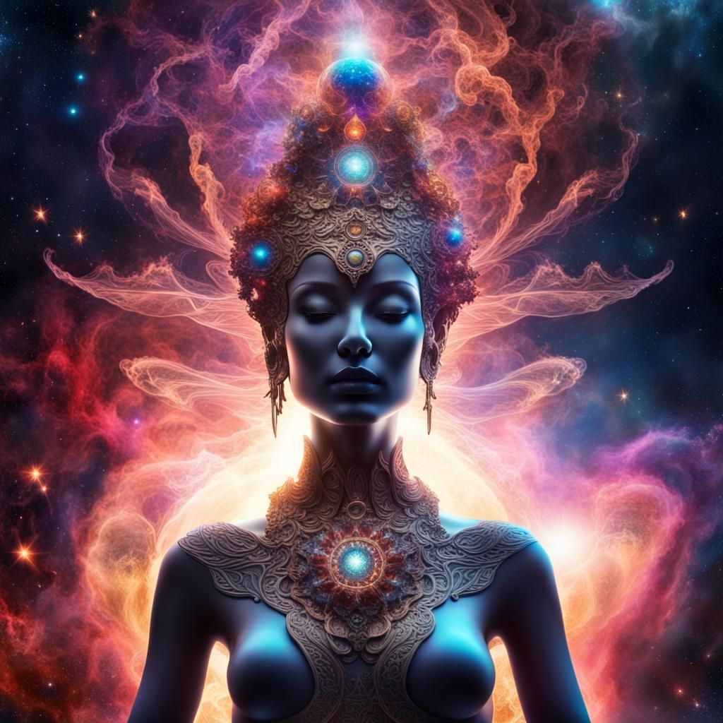 Meditating Blue Alien I