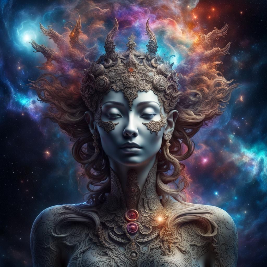 Meditating Blue Alien II