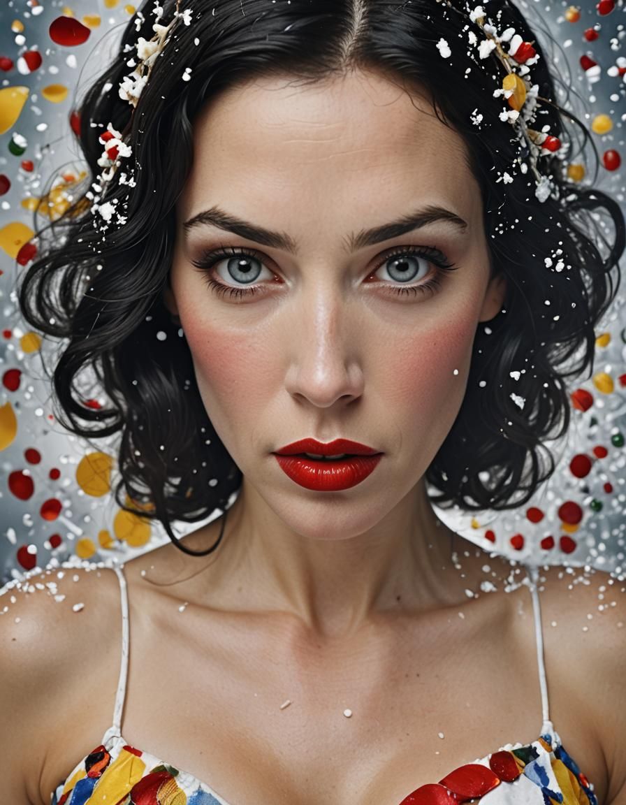 Snow White Glamour Portrait in Color