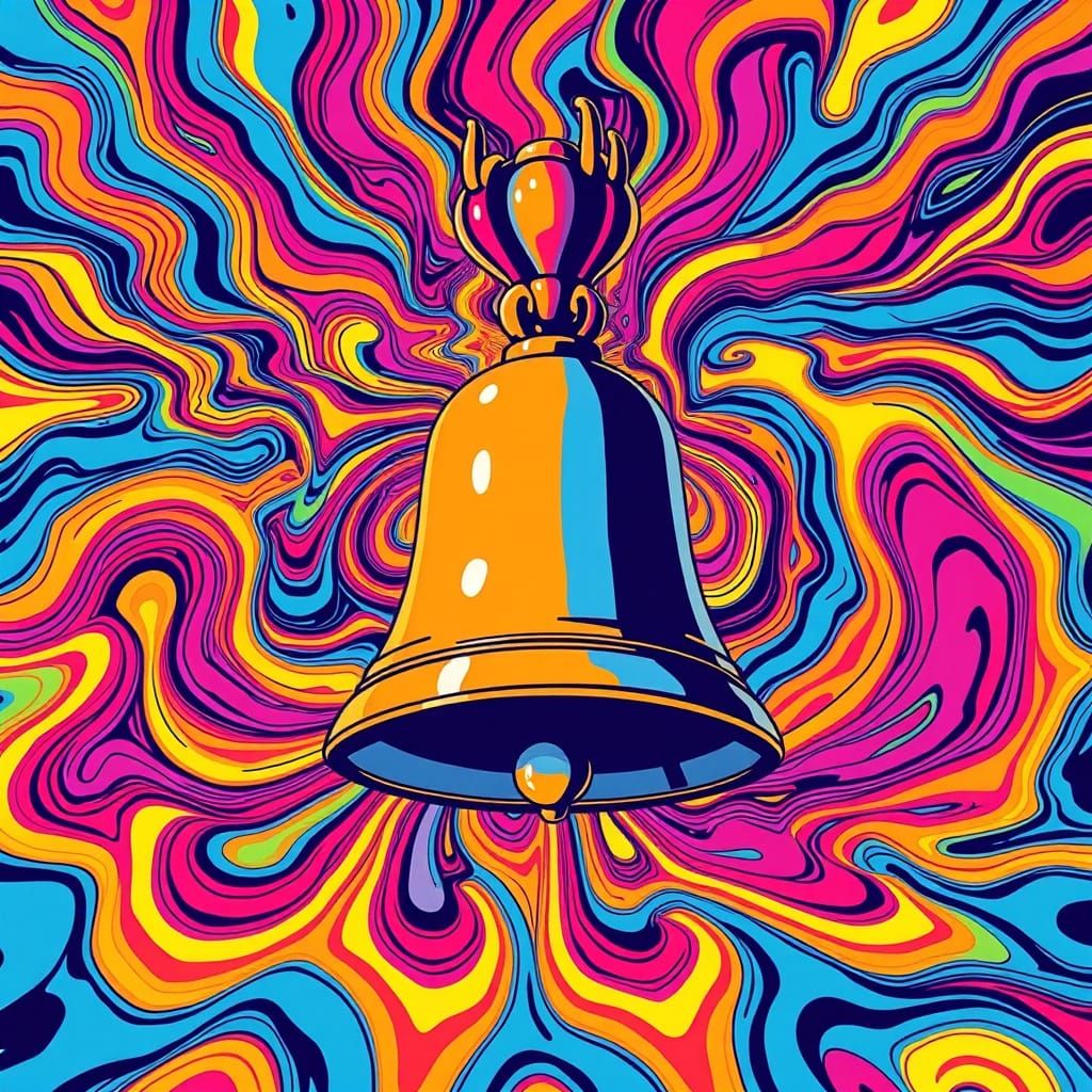 Psychedelic Bell With Kaleidoscopic Patterns