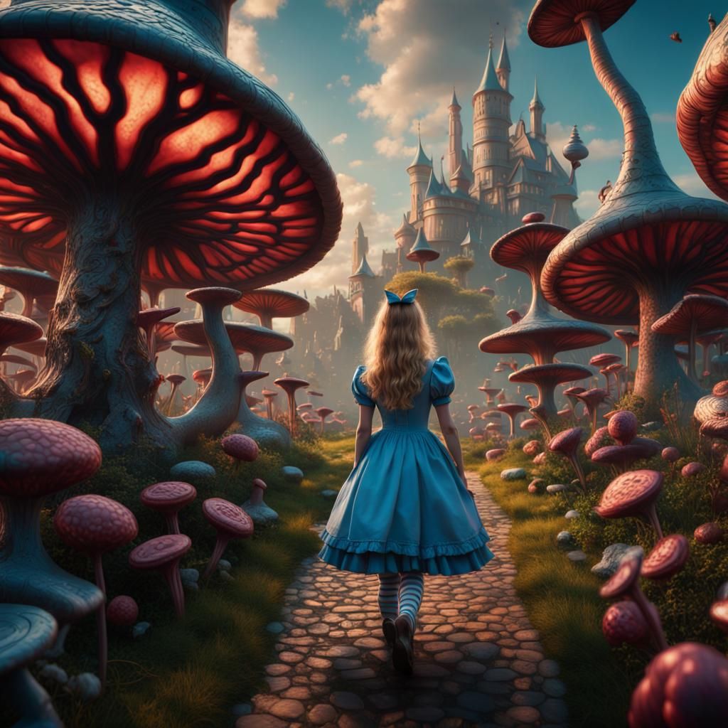 Alice in Wonderland: Fantastical 3D Digital Art