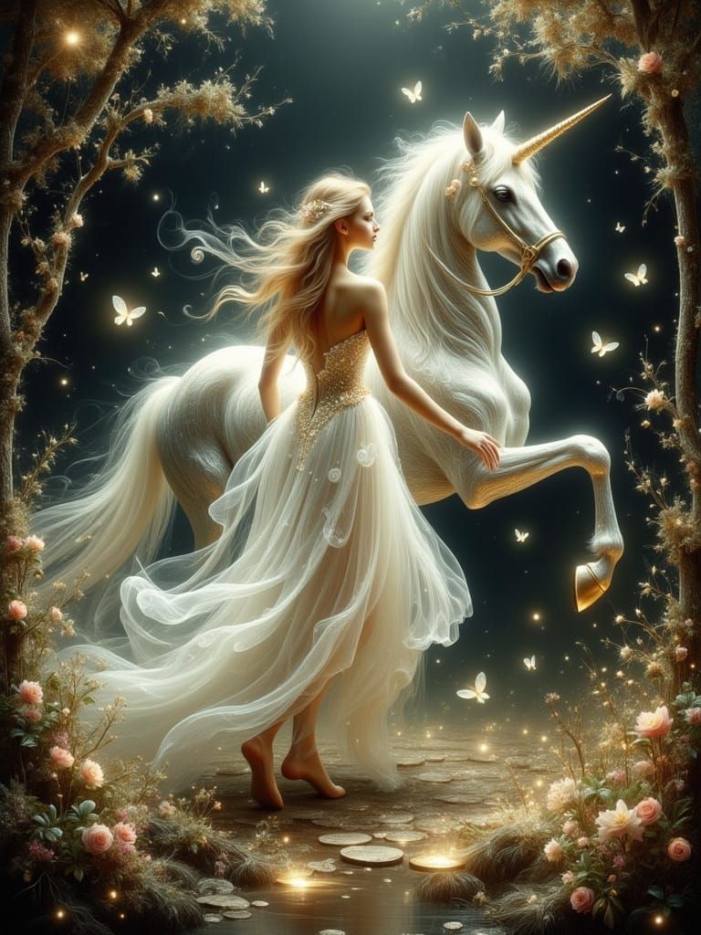 Dreamy Enchantment in Oil Painting Style